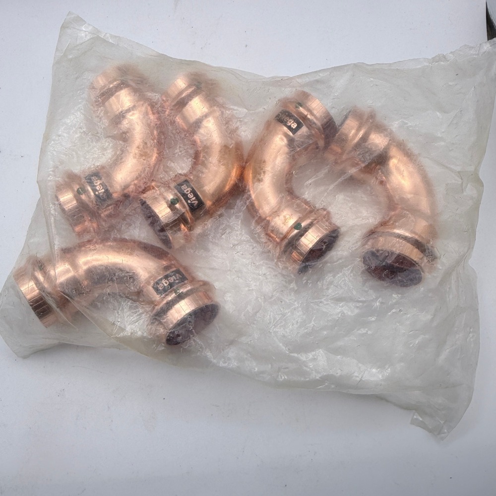 Viega ProPress 77027 1" 90 Degree Copper Elbow Fittings Pack of 5